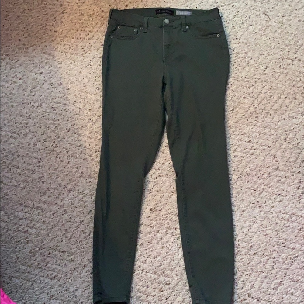 Khaki high waisted jeggings